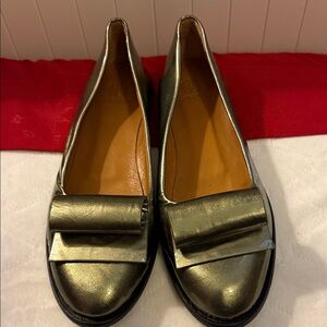 COCLICO Yale Loafer Metallic Gold Flats
